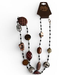 Artis Treska Brown Multicolor Beaded Necklace